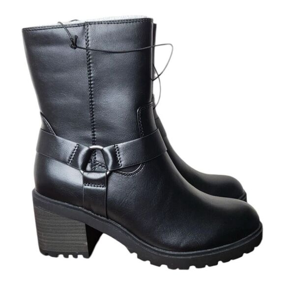 Universal Thread Women’s Black Greyson Combat Lug Sole Ankle Bootie Size 6 - Picture 2 of 3